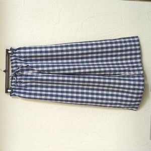 Blue and White Plaid Pajama Pants